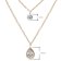 trendor 15140 Ladies' Necklace Gold Plated Silver Two-Rowed Image 4