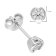 trendor 15143 Silver Stud Earrings for Women with Cubic Zirconia Image 4