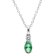 trendor 15159 Damen-Halskette Silber mit Grünem Stein Bild 1