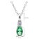 trendor 15159 Ladies' Necklace Silver with Green Stone Image 5