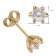 trendor 15162 Women's Stud Earrings Gold-Plated with Cubic Zirconia Image 4
