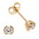 trendor 15165 Women's Stud Earrings Gold Tone Cubic Zirconia Image 1