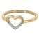 trendor 15191 Women's Ring Gold 333/8K Cubic Zirconia Heart Image 2