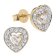 trendor 15196 Women's Stud Earrings Gold 333/8K Cubic Zirconia Heart Image 1