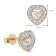 trendor 15196 Women's Stud Earrings Gold 333/8K Cubic Zirconia Heart Image 4