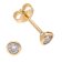 trendor 15200 Earrings Gold 333/8K Cubic Zirconia Ear Studs Image 1