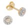 trendor 15201 Women's Earrings Gold 333/8K Cubic Zirconia Ear Studs Image 1