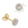 trendor 15201 Women's Earrings Gold 333/8K Cubic Zirconia Ear Studs Image 4
