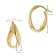 trendor 15261 Oval Hoop Earrings Gold 585 / 14K 18 mm Image 5