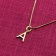 trendor 15255-A Women's Necklace with Letter A Gold Plated Silver 925 Image 2