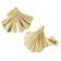 trendor 15203 Women's Ginkgo Stud Earrings Gold 333/8K Image 1
