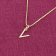 trendor 15255-V Women's Necklace with Letter V Gold Plated Silver 925 Image 2