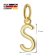 trendor 15255-S Women's Necklace with Letter S Gold Plated Silver 925 Image 5