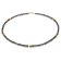 trendor 15514 Men's Necklace 925 Silver Hematite + Onyx Squares Image 2
