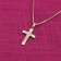 trendor 15530 Cross Gold 585 with Cubic Zirconia + Gold-Plated Silver Necklace Image 3