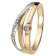 trendor 15577 Ladies' Ring with Diamonds Gold 333/8K Two-Tone Image 1