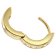 trendor 15582 Earrings Gold 333/8K Hoops with Cubic Zirconias Image 2