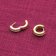 trendor 15582 Earrings Gold 333/8K Hoops with Cubic Zirconias Image 3