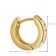 trendor 15582 Earrings Gold 333/8K Hoops with Cubic Zirconias Image 5