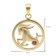 trendor 15560-01 Zodiac Capricorn Gold 333 with Garnet + Gold-Plated Chain Image 5