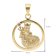 trendor 15560-02 Zodiac Aquarius 333 Gold with Amethyst + Gold-Plated Chain Image 5
