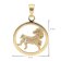 trendor 15560-04 Zodiac Aries Gold 333 with Topaz + Gold-Plated Silver Chain Image 5
