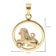 trendor 15560-08 Zodiac Leo 333 Gold with Peridot + Gold-Plated Silver Chain Image 5