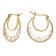 trendor 15592 Hoop Earrings with Freshwater Pearls 925 Silver Gold-Plated Ø 20 Image 1