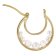 trendor 15592 Hoop Earrings with Freshwater Pearls 925 Silver Gold-Plated Ø 20 Image 2