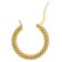 trendor 15597 Women's Hoop Earrings 925 Silver Gold-Plated Ø 20 mm Image 2
