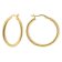 trendor 15598 Ladies' Hoop Earrings 925 Silver Gold-Plated Ø 30 mm Image 1