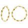 trendor 15601 Women's Hoop Earrings 925 Silver Gold-Plated Ø 40 mm Image 1