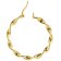 trendor 15601 Women's Hoop Earrings 925 Silver Gold-Plated Ø 40 mm Image 2