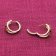 trendor 15602 Ladies' Hoop Earrings 925 Silver Gold-Plated with Coloured Gemst Image 3