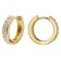 trendor 15609 Women's Hoop Earrings 925 Silver Gold-Plated Ø 15 mm Image 1
