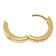 trendor 15609 Women's Hoop Earrings 925 Silver Gold-Plated Ø 15 mm Image 2