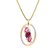 trendor 15603 Ladies' Necklace 925 Silver Gold-Plated with Coloured Gemstones Image 1