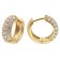 trendor 15623 Women's Hoop Earrings 925 Silver Gold-Plated Ø 16 mm Image 1