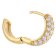 trendor 15623 Women's Hoop Earrings 925 Silver Gold-Plated Ø 16 mm Image 2