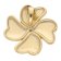 trendor 15633 Shamrock Pendant Gold 333 / 8K with Gold-Plated Silver Chain Image 2