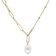 trendor 15646 Women's Necklace Gold Plated Silver 925 with Pearl Image 1