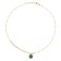 trendor 15647 Women's Necklace Gold Plated Silver 925 with Malachite Ball Image 2