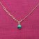 trendor 15647 Women's Necklace Gold Plated Silver 925 with Malachite Ball Image 3