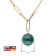 trendor 15647 Women's Necklace Gold Plated Silver 925 with Malachite Ball Image 5