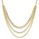 trendor 15660 Ladies' Necklace Gold Plated 925 Silver 3 Rows Image 1