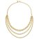 trendor 15660 Ladies' Necklace Gold Plated 925 Silver 3 Rows Image 2