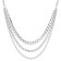 trendor 15661 Women's Necklace 925 Sterling Silver 3 Rows Image 1