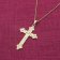 trendor 15762 Cross Pendant Gold 333/8K with Gold-Plated Silver Men's Necklace Image 3