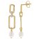 trendor 15808 Drop Earrings with Pearls Gold Plated 925 Silver Image 4
