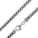 trendor 15862 Men's Bracelet Oxidized Silver 925 Foxtail Chain 4.3 mm Wide Image 2